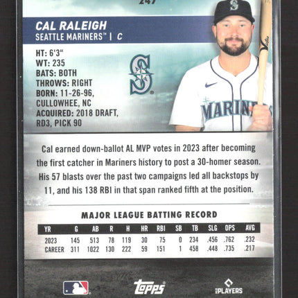 2024 Topps Stadium Club Cal Raleigh #247 Sepia