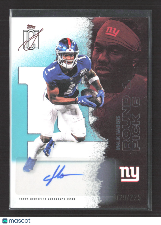 2025 Topps Signature Class Malik Nabers #40 029/225 Auto