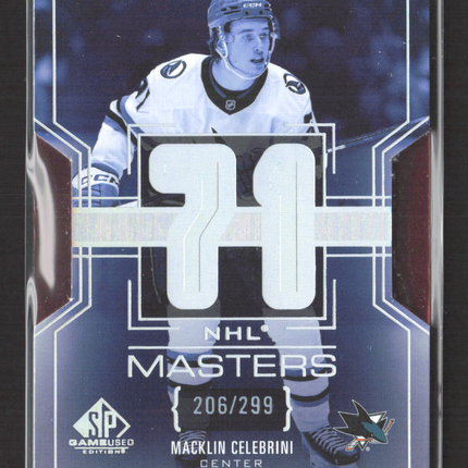 2026 Upper Deck SP Game Used NHL Masters Macklin Celebrini #NM-23 206/299