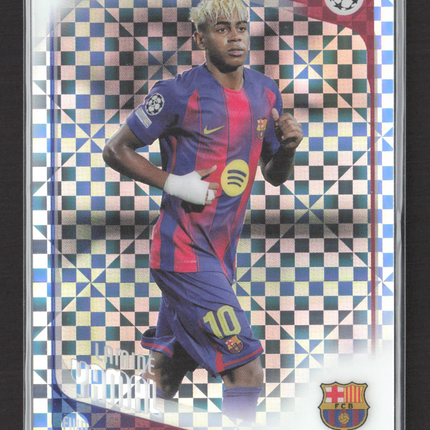 2026 Topps Chrome UEFA Champions League Lamine Yamal #10 Checkerboard