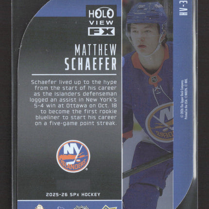 2026 Upper Deck SPx HoloView FX Matthew Schaefer #HV-34