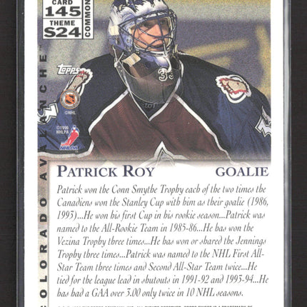 1996 Topps Finest Sterling Patrick Roy #145