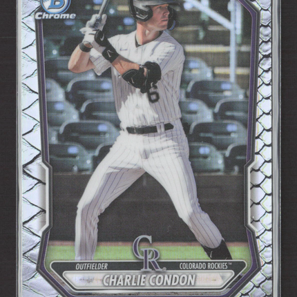2024 Bowman Chrome Charlie Condon #BCP-46 Reptilian Refractor