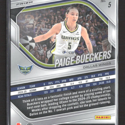 2025 Panini Prizm Paige Bueckers #5 Orange RC