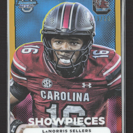 2025 Bowman University Best Showpieces LaNorris Sellers Gold Refractor 19/50