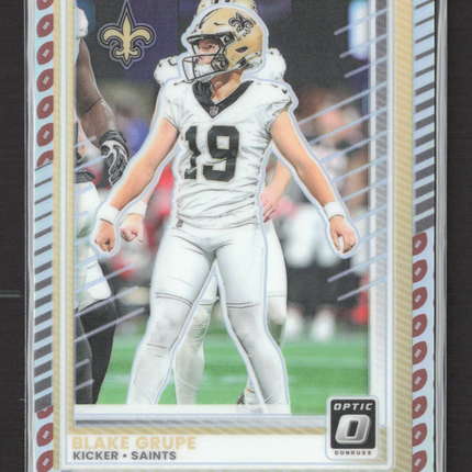 2025 Panini Donruss Optic Prizm Blake Grupe #87 08/16 Footballs