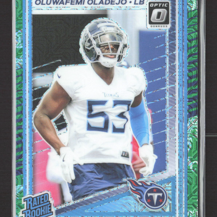 2025 Panini Donruss Optic Prizm Oluwafemi Oladejo #280 Green Dragon 14/24