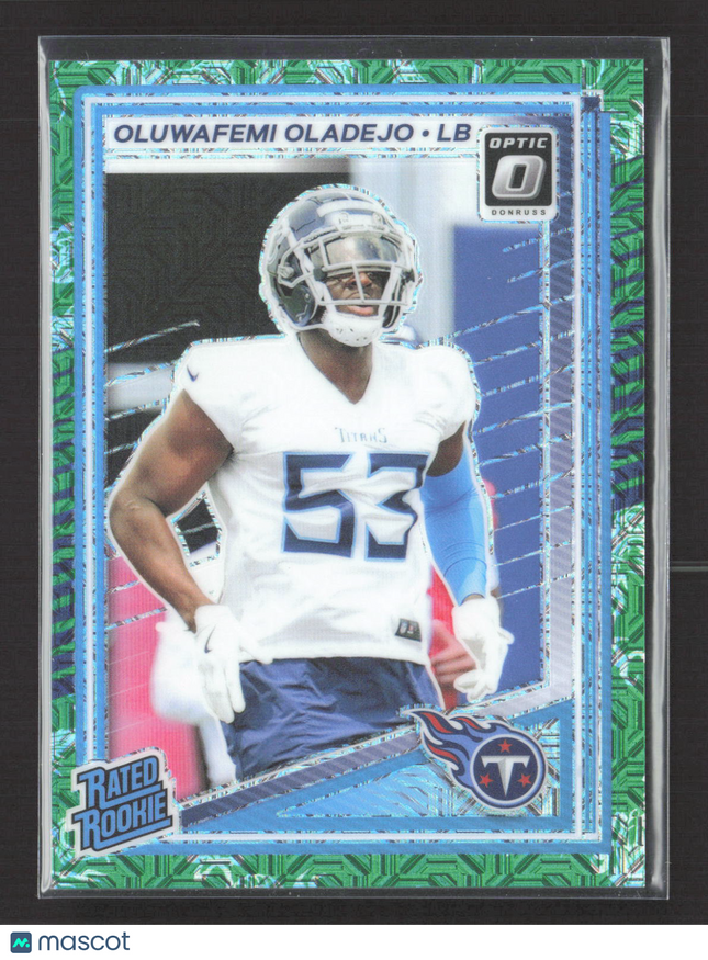 2025 Panini Donruss Optic Prizm Oluwafemi Oladejo #280 Green Dragon 14/24