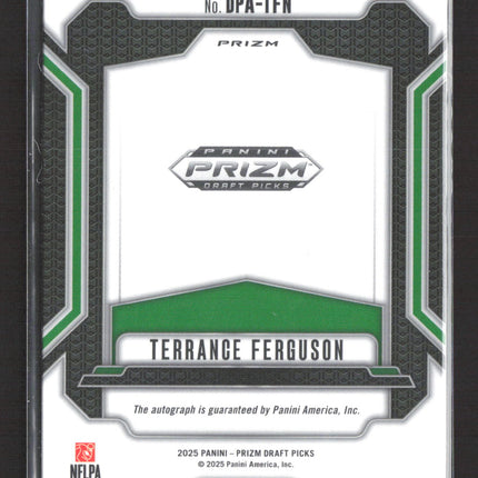2025 Panini Prizm Draft Picks Terrance Ferguson #DPA-TFN RC Auto