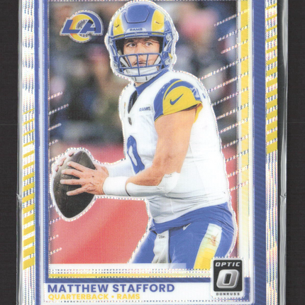 2025 Panini Donruss Optic Prizm Matthew Stafford #198 Silver Wave /300