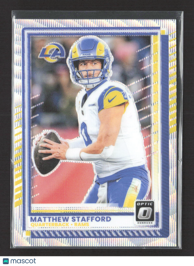 2025 Panini Donruss Optic Prizm Matthew Stafford #198 Silver Wave /300
