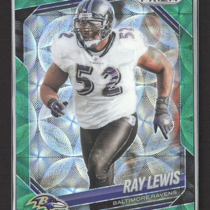 2025 Panini Prizm Football Ray Lewis #42 Green Scope /75