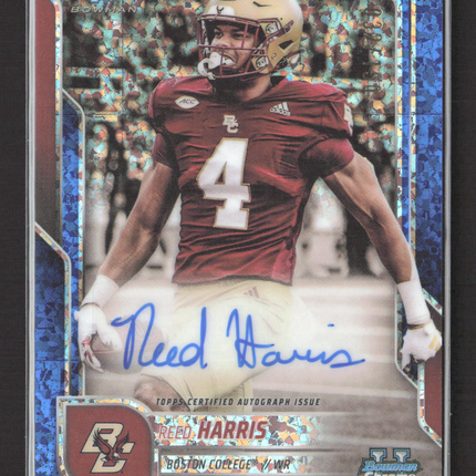 2025 Bowman University Chrome Reed Harris #BCA-RHA Blue Speckle 1st /150 Auto