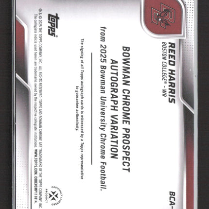2025 Bowman University Chrome Reed Harris #BCA-RHA Blue Speckle 1st /150 Auto