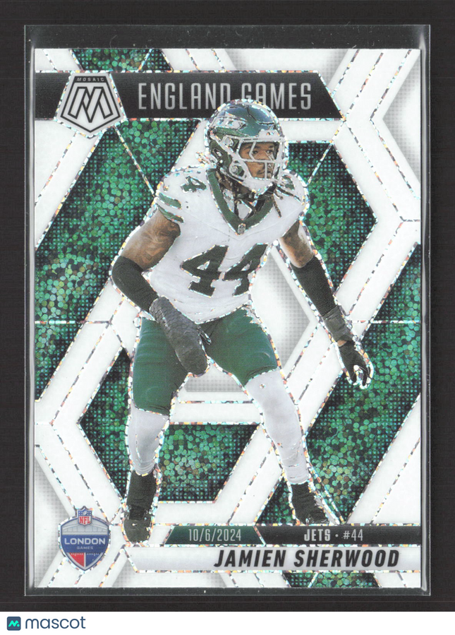 2025 Panini Mosaic Prizm Football Jamien Sherwood #270 White Sparkle