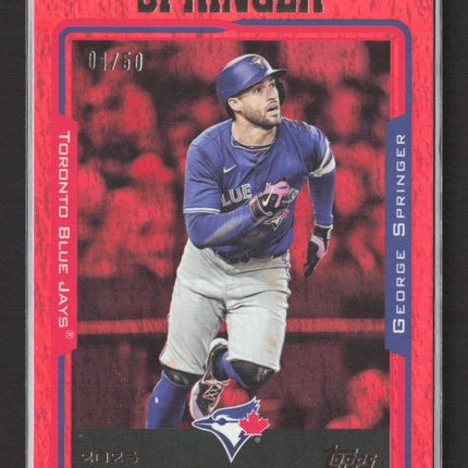 2025 Topps Archives George Springer #204 Red /50