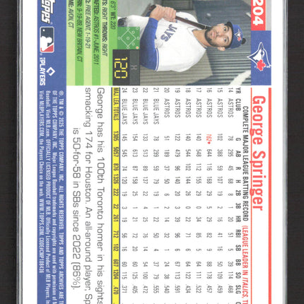 2025 Topps Archives George Springer #204 Red /50