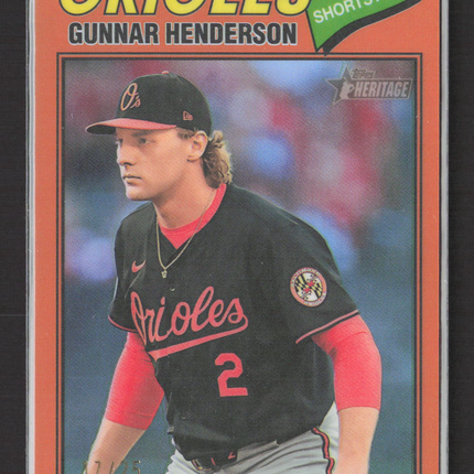 2025 Topps Heritage Gunnar Henderson #287 17/25 Orange Refractor