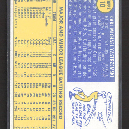 1970 Topps Carl Yastrzemski #10