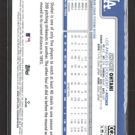 2025 Topps Series Two Shohei Ohtani #CC2-18 Companion Cards Image Var