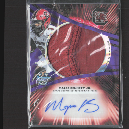 2025 Bowman University's Best Mazeo Bennett Jr. Purple 28/75 Patch Auto