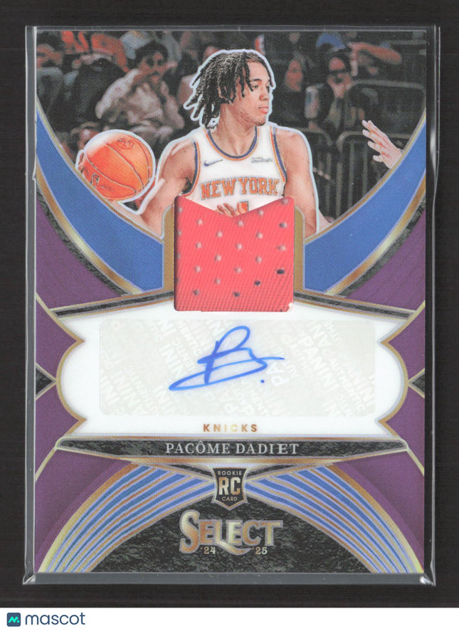 2025 Panini Select Prizm Pacome Dadiet #RJA-DAD 43/99 RC Patch Auto