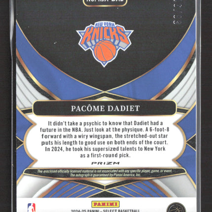 2025 Panini Select Prizm Pacome Dadiet #RJA-DAD 43/99 RC Patch Auto