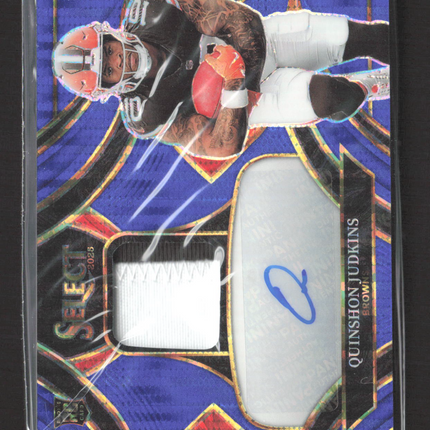 2026 Panini Select Prizm Quinshon Judkins #RSMP-QJS Purple 07/45 Patch Auto