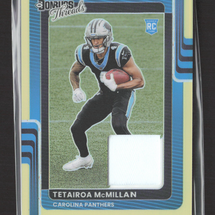 2025 Donruss Optic Threads Tetairoa McMillan #DTBH-TMN RC Jersey Yellow /99