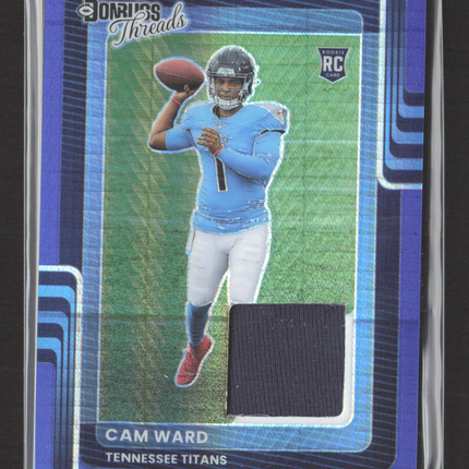 2025 Panini Donruss Optic Threads Prizm Cam Ward #DTBH-CWD Blue RC Jersey