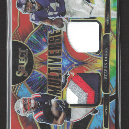 2026 Panini Select Multiverse Prizm Stefon Diggs #MVJ-SDS 04/25 Dual Patch