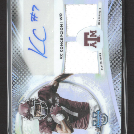 2025 Topps Bowman University's Best KC Concepcion #DRA-KC Refractor jersey auto