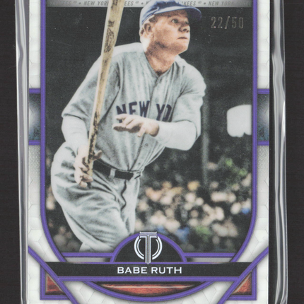 2021 Topps Tribute Babe Ruth #60 Purple 22/50