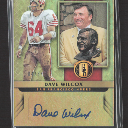 2017 Panini Gold Standard Gold Jacket Signatures Dave Wilcox #GJ-DW 04/64 Auto