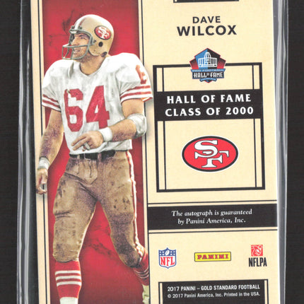 2017 Panini Gold Standard Gold Jacket Signatures Dave Wilcox #GJ-DW 04/64 Auto