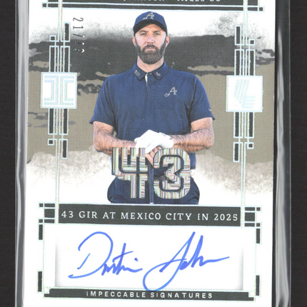 2025 Panini Impeccable LIV Golf Dustin Johnson #GS-DJ Signatures Auto /43