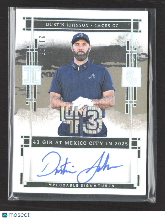 2025 Panini Impeccable LIV Golf Dustin Johnson #GS-DJ Signatures Auto /43