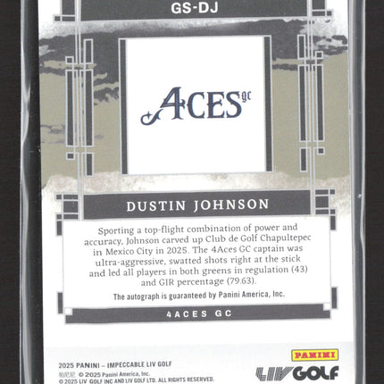 2025 Panini Impeccable LIV Golf Dustin Johnson #GS-DJ Signatures Auto /43