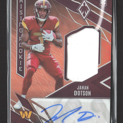 2022 Panini Phoenix Rising Rookie Jahan Dotson #RMS-JD 45/99 RC Patch  Auto