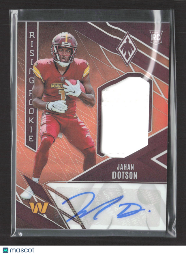 2022 Panini Phoenix Rising Rookie Jahan Dotson #RMS-JD 45/99 RC Patch  Auto