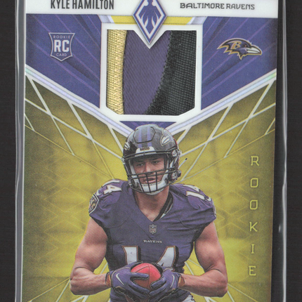 2022 Panini Phoenix Football Kyle Hamilton #RME-28 Patch RC Gold /50