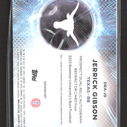 2025 Topps Bowman University's Best Football Jerrick Gibson #DRA-JGJersey Auto