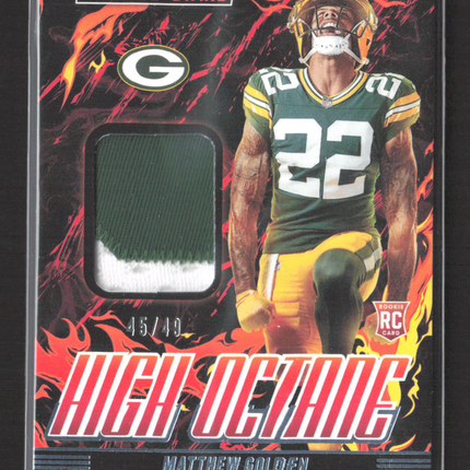 2025 Panini Rookies & Stars High Octane Matthew Golden #HOM-MGN RC 45/49 Patch