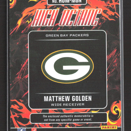 2025 Panini Rookies & Stars High Octane Matthew Golden #HOM-MGN RC 45/49 Patch