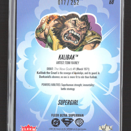 2025 Fleer Ultra Superman Tom Raney 017/252 #68 Kalibak /252
