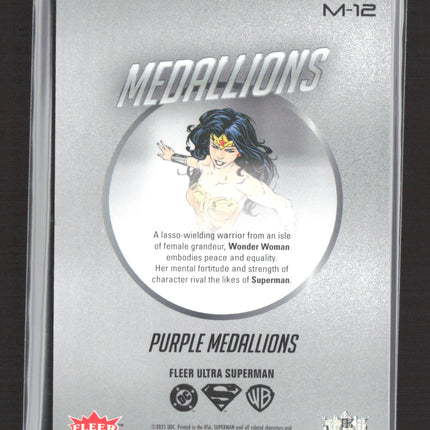 2025 Fleer Ultra Superman Purple Medallions Medallion #M-12 Wonder Woman