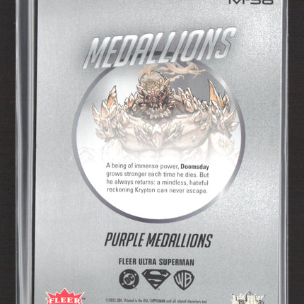 2025 Fleer Ultra Superman Medallions Medallion #M-38 Doomsday Purple