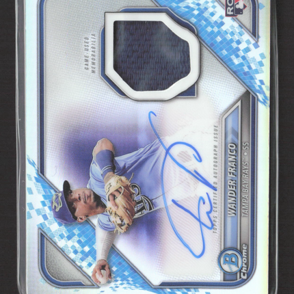 2022 Bowman Chrome Wander Franco #BCAR-WF RC Game-Used Jersey 002/150 Auto