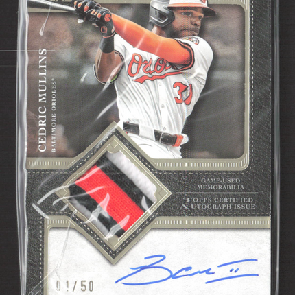 2025 Topps Flagship Patch Card Cedric Mullins #TFAP2-CM 01/50 PATCH Auto