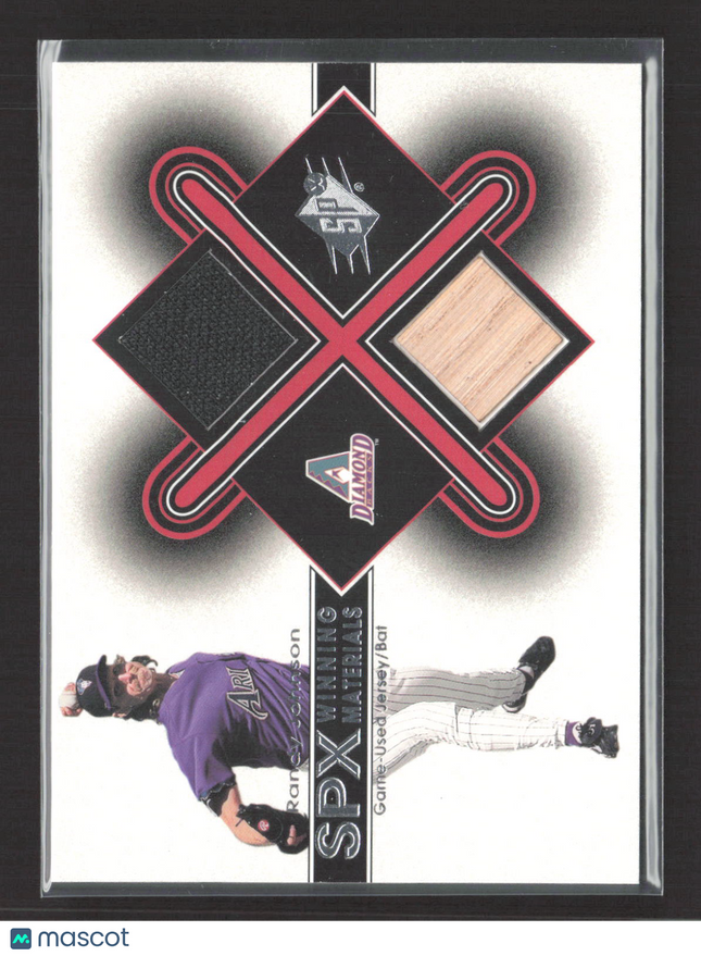 2001 Upper Deck SPx Winning Materials Randy Johnson #RJ2 Game-Used Bat Jersey